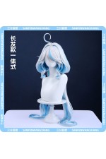 1/3 Delusion Genshin Impact Furina Silver White Blue Highlighted Cosplay Wigs